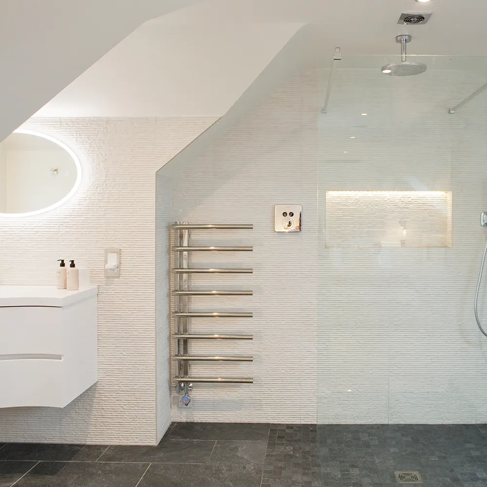 tilled bathroom floor